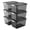Black-19 QT, variant on 6 QT Black Stackable Plastic Storage Organizer Boxes with Lids