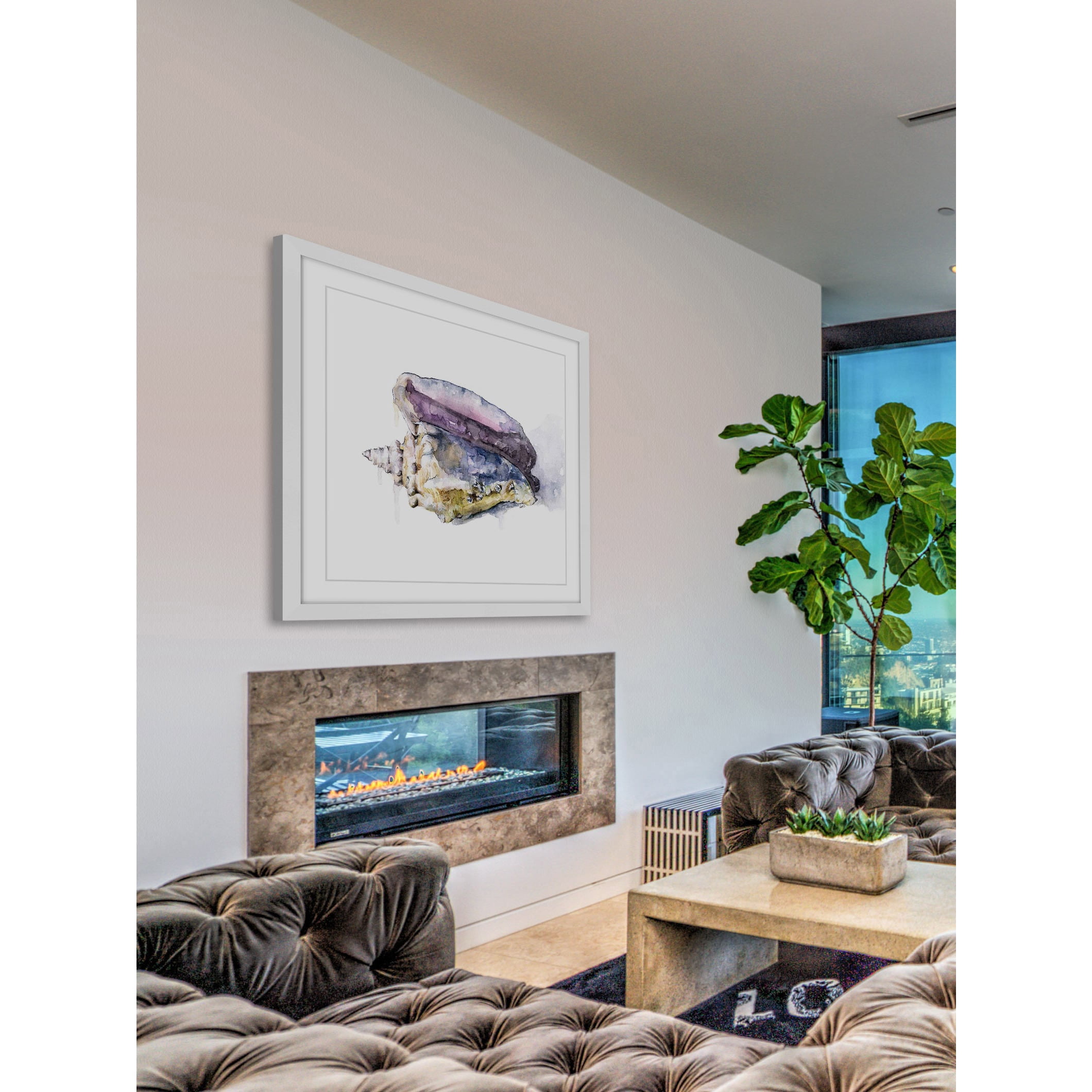 Marmont Hill "Tidal Conch" by Rachel Byler Framed Painting Print