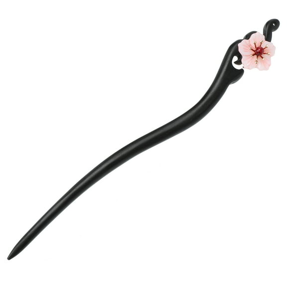 ULTNICE Bun Hairpin Chinese Traditional Hairpin Wood Brown Lightweight 1Pack