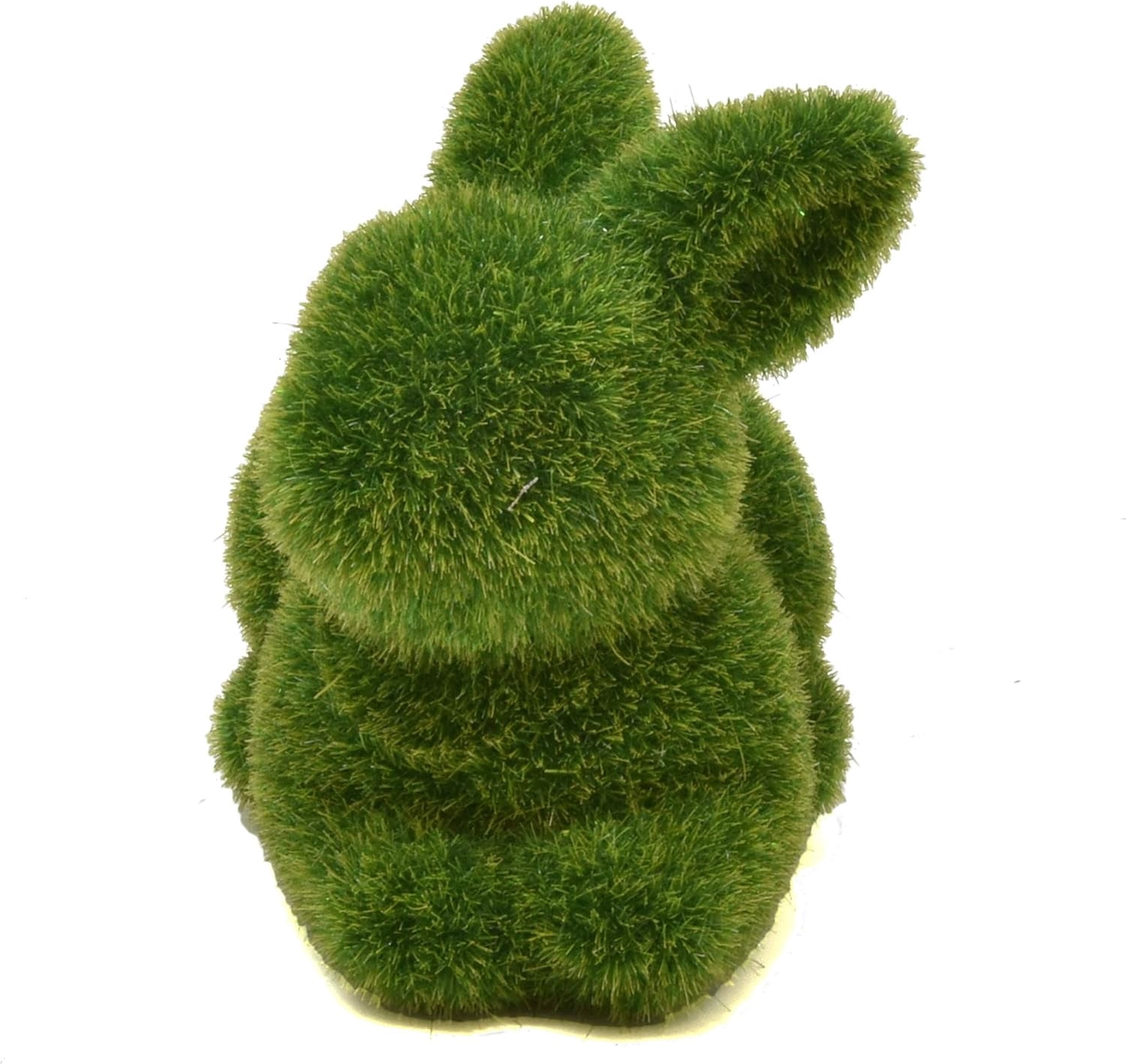 Gift Boutique Flocked Bunny Figurines, Green Moss Easter Rabbit Decor, Indoor Outdoor Table Shelf Accents, Set of 4