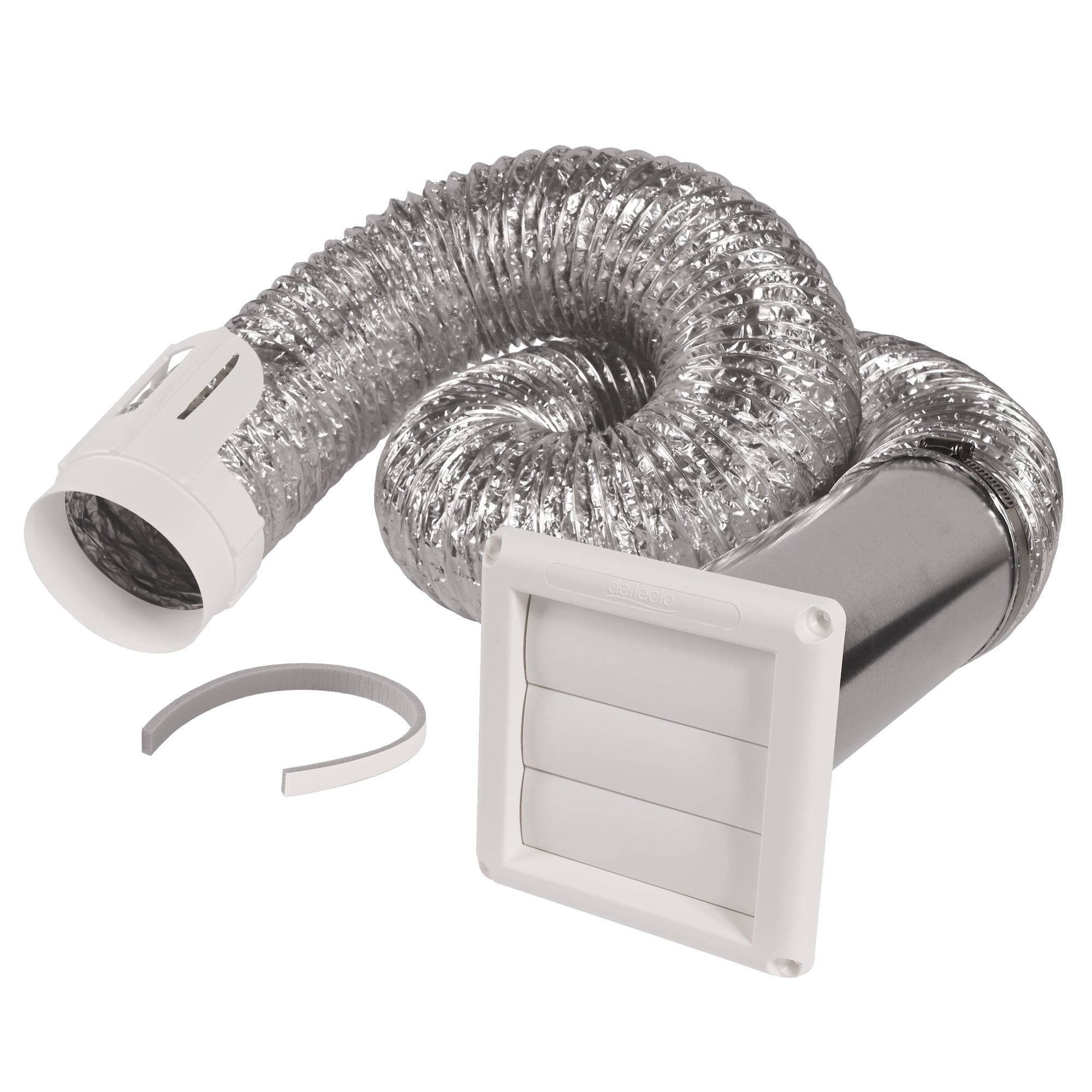 Deflecto Complete 8" Dryer Venting Kit, Water-Resistant