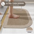 thumbnail image 2 of Alfombra de baño YDKGL semicircular, marrón y beige, 40 x 60 cm, antideslizante, 2 of 9