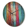 thumbnail image 3 of Designart 'Traditional Wooden Pattern ' Farmhouse Wood Wall Clock, 3 of 5