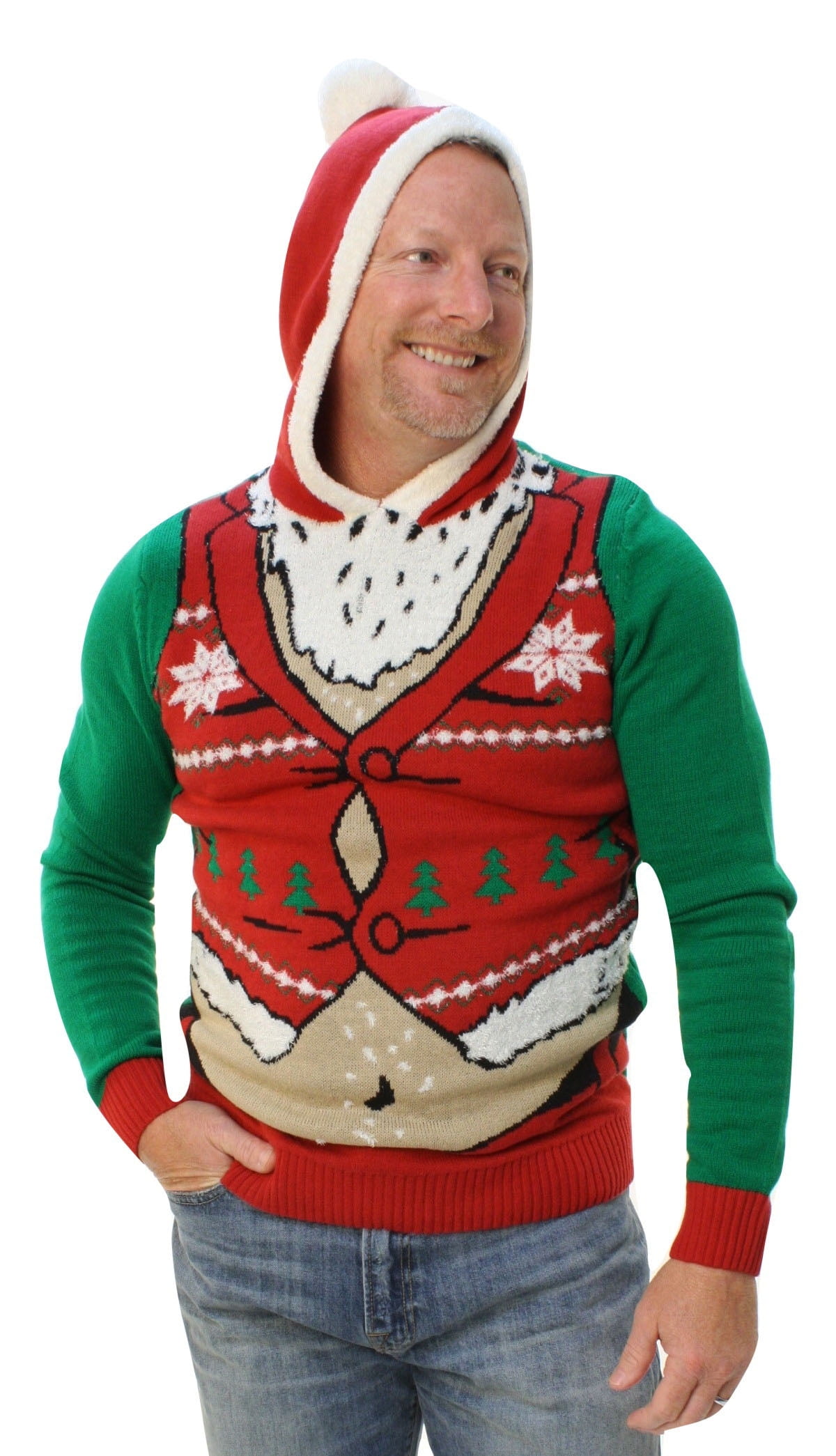fat man in christmas jumper