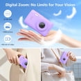 thumbnail image 3 of W & O Q3 Portable 16x Digital Zoom 48 MP CCD Point & Shoot Digital Camera with 32GB SD Card, Purple, 3 of 7