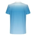 thumbnail image 4 of Tops para hombre, blusas y camisas de manga corta con cuello redondo para hombre, camiseta deportiva informal con estampado degradado a la moda para hombre, blusa de poliéster de manga corta con cuell, 4 of 5