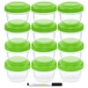 WEESPROUT Leakproof Baby Food Storage | 12 Container Set | Premium BPA Free Small Plastic Containers with Lids | Lock in Nutrients & Flavor | Freezer & Dishwasher Safe | 4oz Snack Containers for Kids