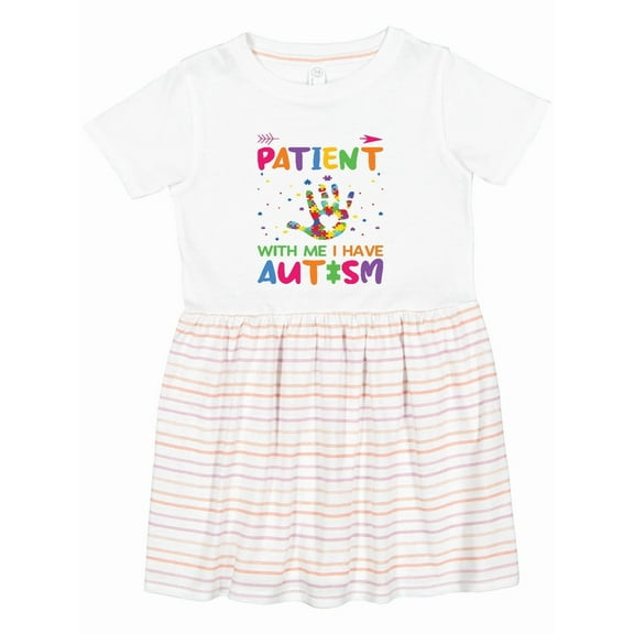 Inktastic Autism Awareness Please Be Patient with Me I Have Autism Girls Toddler Dress