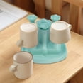 thumbnail image 4 of Soporte para tazas, estante de secado, drenaje de agua, organizador seco para 4 tazas (azul), 4 of 8