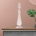 thumbnail image 6 of Elegant Glass Taper Candle Holder Decor Romantic Decorative Accessories Party Fall Christmas Ornament - pink, 9x30cm, 6 of 6
