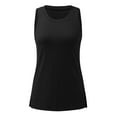 thumbnail image 6 of Tank Tops for Women Summer Loose Tunic Tops Side Split Blouses Active Relax Fit Crew Neck Sleeveless Lounge T-Shirts, 6 of 7
