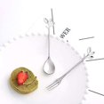 thumbnail image 4 of Paquete de 20 cucharas de café de hoja de acero inoxidable, vajilla, cucharas de postre, agitación, cucharadita de plata de 4,7 pulgadas, 4 of 4