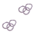 thumbnail image 3 of Cuerda para el cabello Qarigey 3 uds bandas de goma roscadas coloridas accesorio Púrpura claro 2piezas, 3 of 6