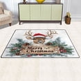 thumbnail image 3 of Ryvnso Christmas Reindeer Area Floor Mat Non-Slip Carpet Soft Rugs Doormats 31" x 20", 3 of 7