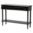thumbnail image 2 of Baxton Studio Malinda Black Wood 2-Drawer Console Table with Spindle Legs, 2 of 11