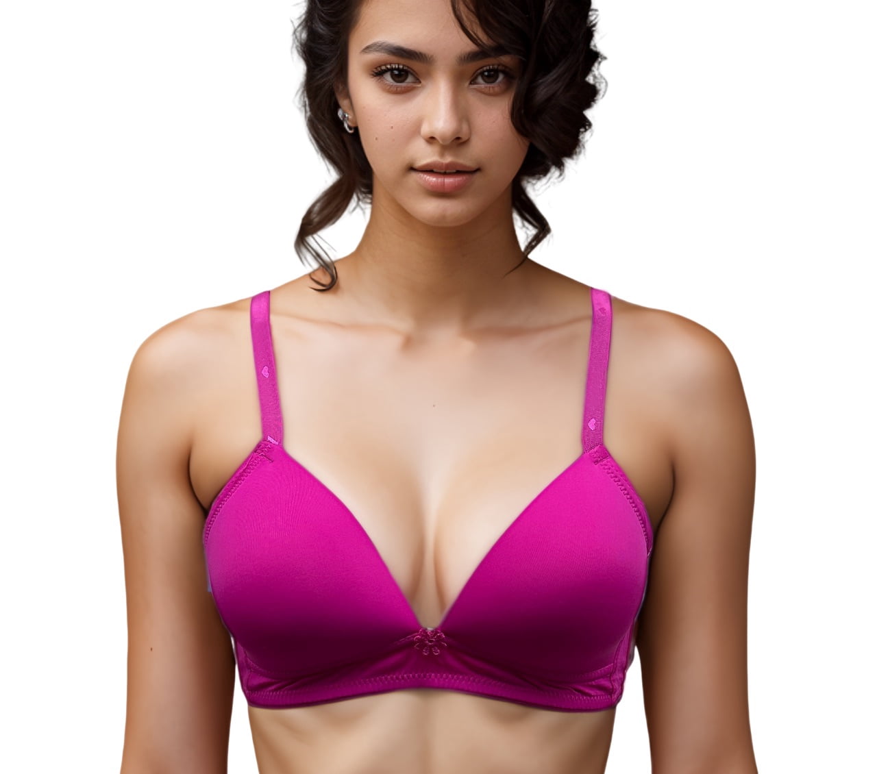 Women Bras 6 pack of No Wire Free Bra A cup B cup C cup  40C (6703)