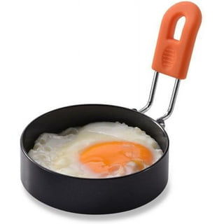 Egg Rings,Fried Egg Ring, For Frying Non-stick Coating Thickened Round  Omelette Hamburger Patty Mold Tools Kitchen Fried Egg Ring (Color :  Silicone
