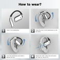 thumbnail image 4 of Open Ear Bluetooth 5.4 Headphones, Wireless Earbuds Sport Over Earphones Built-in Mic with Ear Hooks 50H Playtime Ear Buds LED Display Charging Case, Waterproof Design for Running Fitness, Black, 4 of 8