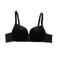 thumbnail image 3 of Sentmoon Bras for Women No Underwires Comfortable Womens Bras Lift Adjustable Strap Stretchy Underwear Thin Style Push Up Bra Trendy for Daily Wear Black 42, 3 of 4