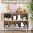 thumbnail image 5 of Garvee Entryway Table, Modern Farmhouse Buffet Storage Cabinet, Console Table Behind Couch Table with Display Shelf and Metal Legs, Accent Cabinet for Living Room Hallway, 5 of 7