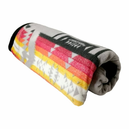 Southwest Fleece Blanket - ASR Outdoor Southwest Style Wilderness Adventure Gray Fleece Blanket