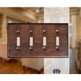 thumbnail image 4 of Monarch Pure Copper Hammered Quad Switch Wall Plate / Switch Plate, 4 of 9