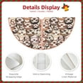 thumbnail image 3 of Daiia Brown Sloth Drawing Merry Christmas Tree Skirt , Xmas Large Lace-up Tree Skirt, Santa Snowflakes Rustic Home Decorations New Year Party Farmhouse Decor-30", 3 of 6