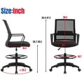 thumbnail image 6 of BestOffice Tall Drafting Office Chair, Lumbar Support, Adjustable Arms, Swivel Rolling for Adults(Black), 6 of 7