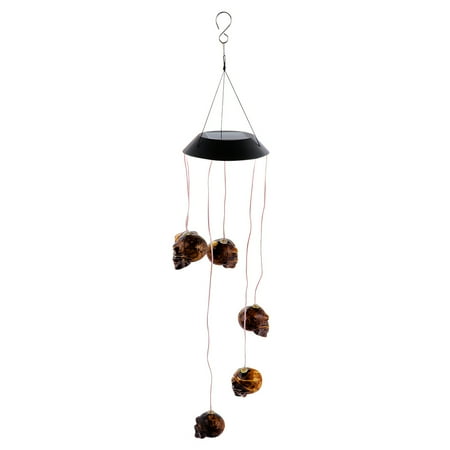 

1Pc Halloween Skull Shape Wind Chime Light Outdoor Garden Solar Energy Light