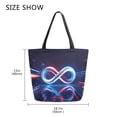 thumbnail image 5 of Durable Canvas Tote Bag with Zip Pocket Bags for Woman Shoulder Versatile Carryall for Everyday Use The Infinity Symbol, 5 of 9