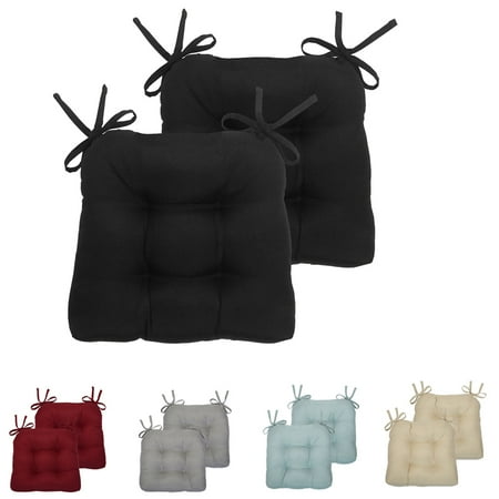 

Solid Color Cotton Farmhouse Tabletop Kitchen Tie Back(s) Square Chair Pad