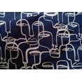 thumbnail image 5 of oneOone Cotton Silk Dark Blue Fabric Abstract Face Sewing Material Print Fabric By The Yard 42 Inch Wide, 5 of 6
