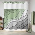 thumbnail image 6 of No Hook Shower Curtain, Sage Green Grey Ombre Shower Curtains for Bathroom with See Through Top Window, Modern Abstract Art Aesthetics Waterproof & Washable Bath Curtain Long 72"x78", 6 of 9