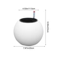 thumbnail image 2 of Lazy Self Absorbing Flower Pot, Spherical Plastic Planter for Flowers, Easter Decor, Creative Desktop Decor with Personalized Round Shape, Water Saving Planter for Home and Office, White, 7.9*9in, 2 of 6