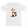 thumbnail image 2 of Camiseta de Peanuts Charlie Brown y Snoopy, accesorios para hombres y mujeres, 100 % algodón, divertida camiseta de manga corta, ropa de regalo, 2 of 5
