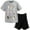 Black / grey, variant on Bluey Little Boys T-Shirt and Mesh Shorts Outfit Set