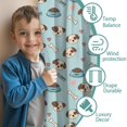 thumbnail image 3 of Beagle and Bone Blue Pattern Insulated Teens Curtains Set Of 2, Bedroom Essentials, Toddler Room Decor 52x84in(132x213cm), 3 of 5