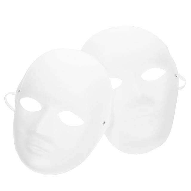 1 Set Plain Paper Mask Blank Mask Full Face Mask Cosplay Paintable Face Mask Diy Mask Blank Face Mask Painting Mask Decoration