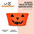 thumbnail image 3 of Large Plastic Jack-o'-Lantern Serving Bowl, Orange, 11.1", Halloween by Way To Celebrate, 3 of 12