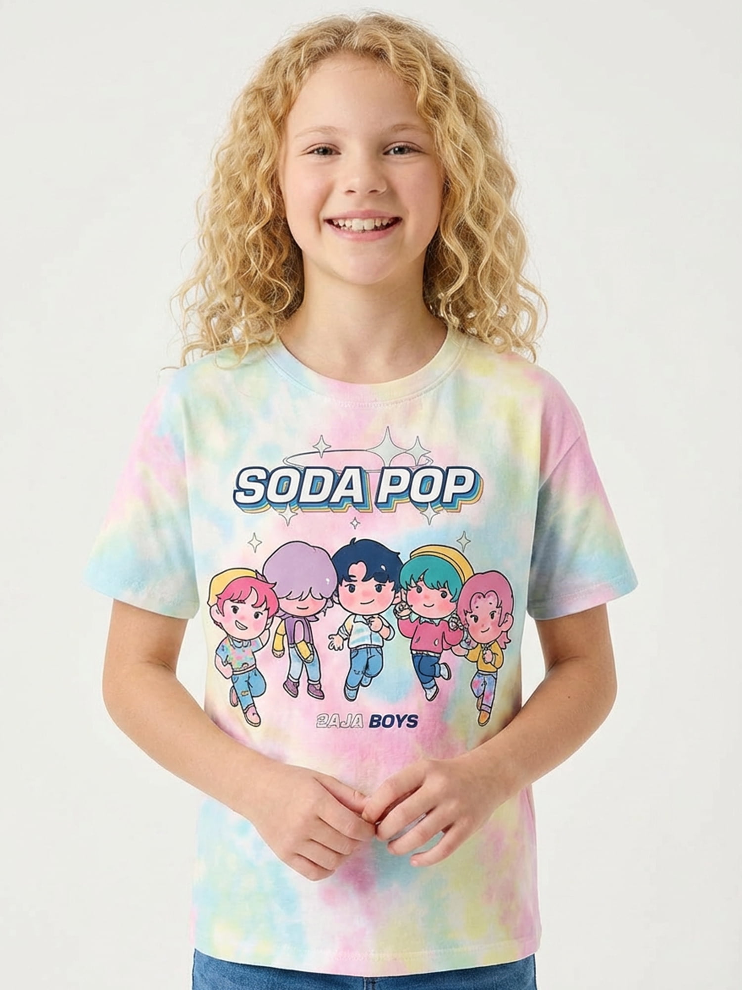 KPop Demon Hunters, Girls' & Big Girls' Graphic T-Shirt, Saja Boys, Sizes 4-16