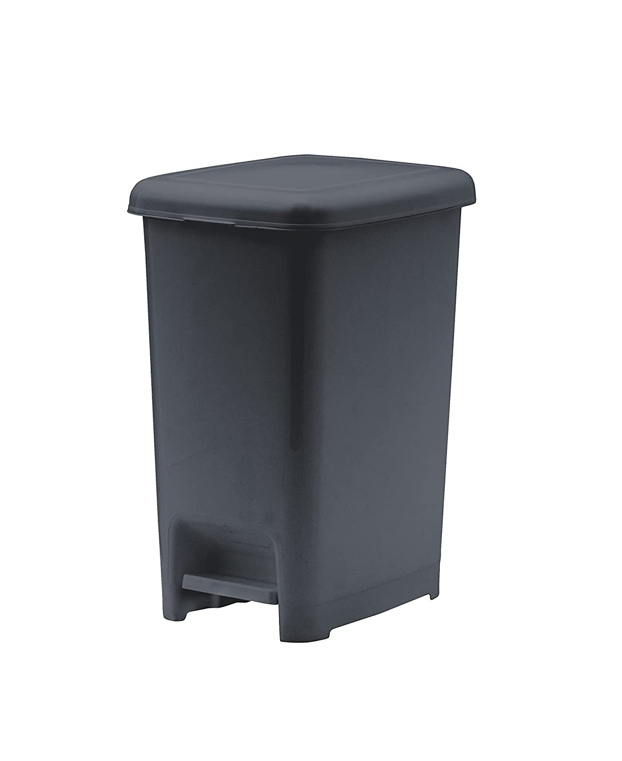 PLASTIFIC 18L Foot Pedal Bin Dustbin Rubbish Paper Waste Kitchen Office Plastic Bins Black, 18L 