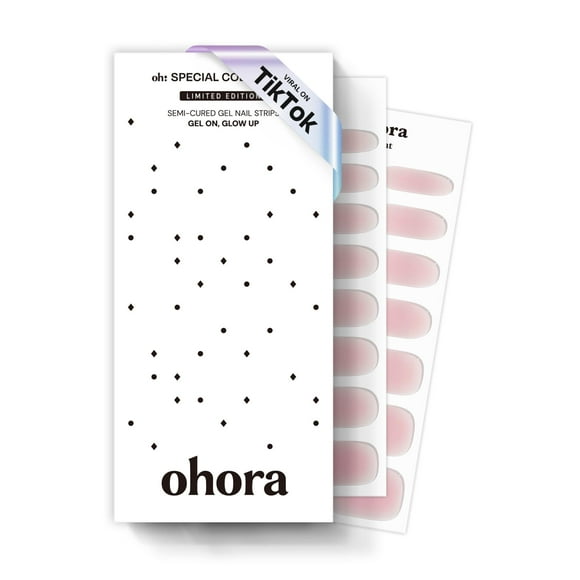 Tiras de gel para uñas Ohora Semicuradas N Clean Girl Pink Jelly