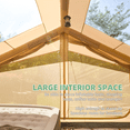 thumbnail image 3 of EROMMY 12'x8' Inflatable Tent, 96 SFT Blow Up Tent for Camping, 4 Season Oxford Glamping Tents with Clear Skylight, Pump & Stove Jack, 3 of 9