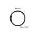 thumbnail image 2 of 1 Inch Loose Leaf Binder Rings Metal Colorful DIY Keychain for Index Card Scrapbooks, Black, 10 Pack, 2 of 5