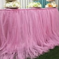 thumbnail image 3 of Rouleau de Tulle Rouleaux de Filet pour Jupe de Table Couture Fête de Mariage (Rose), 3 of 9