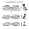 thumbnail image 2 of IFOYO Collapsible Dog Bowl, 2 in 1 Upgrade Foldable Expandable Travel Pet Food Feeding Dog/Cat Bowl with No Spill Non-Skid Silicone Mat and Carabiner Clip for Traveling, Hiking, Camping, Bone Grey, 2 of 7