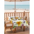thumbnail image 2 of Outdoor Tablecloth with Umbrella Hole for Patio/Picnic/Party/Camping, Spring Floral Waterproof Table Cloth Rectangle Table Cover Washable, Watercolor Lemons Garden Flowers Farmhouse (60"x 102"), 2 of 8