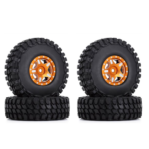 Juego de llantas de rueda Beadlock para 1/24 RC Car SCX24 90081 AXI00001 (oro) Likrtyny Para estrenar