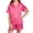 Hot Pink, variant on Sleepwear Suit Sets for Teens Short Sleeve Button down Shirts Collared Neck Elastic Waist Shorts Soft Homewear Comfy Outfits(12-13Years,Hot Pink)