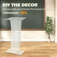 thumbnail image 3 of Huisuilinss Acrylic Podium Stand,43"  Tall Portable Pulpits for Churches Clear Podium Lectern Shtender Hostess Stand Presentation Events Teacher Podium for Classroom Church Pulpit, 3 of 6